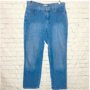 Vintage Lee original blue light wash straight leg jeans SHORT seam